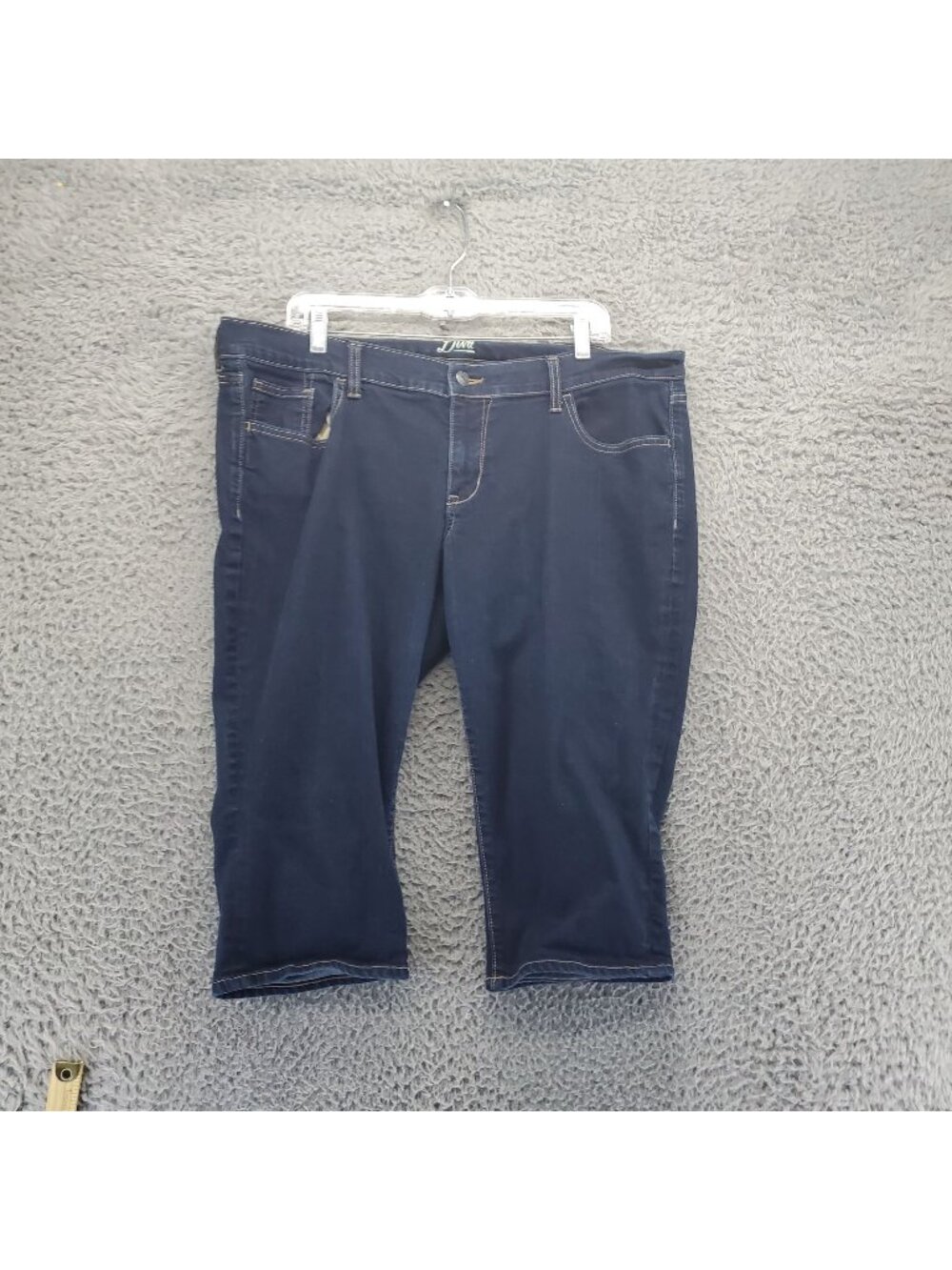 Old Navy Jeans Womens 16 Blue Diva Regular Fit Stretch Denim Cropped